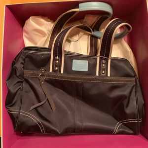 Used satin coach purse